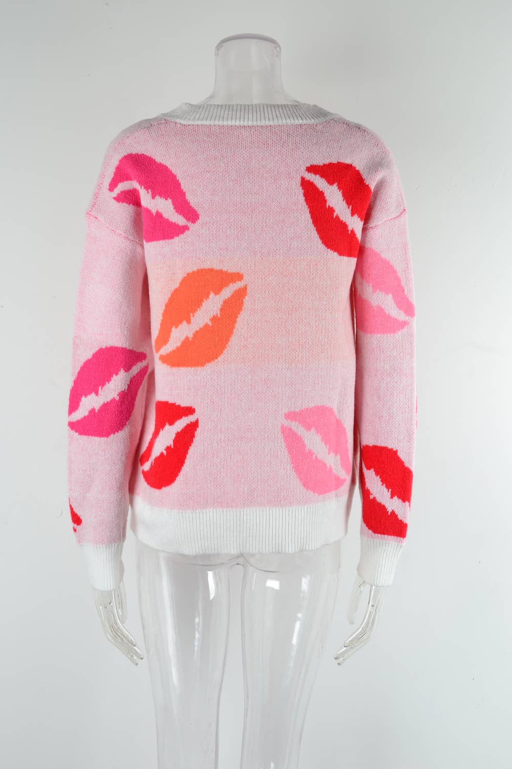VALENTINE'S DAY SWEATER V-NECK KNIT JUMPER