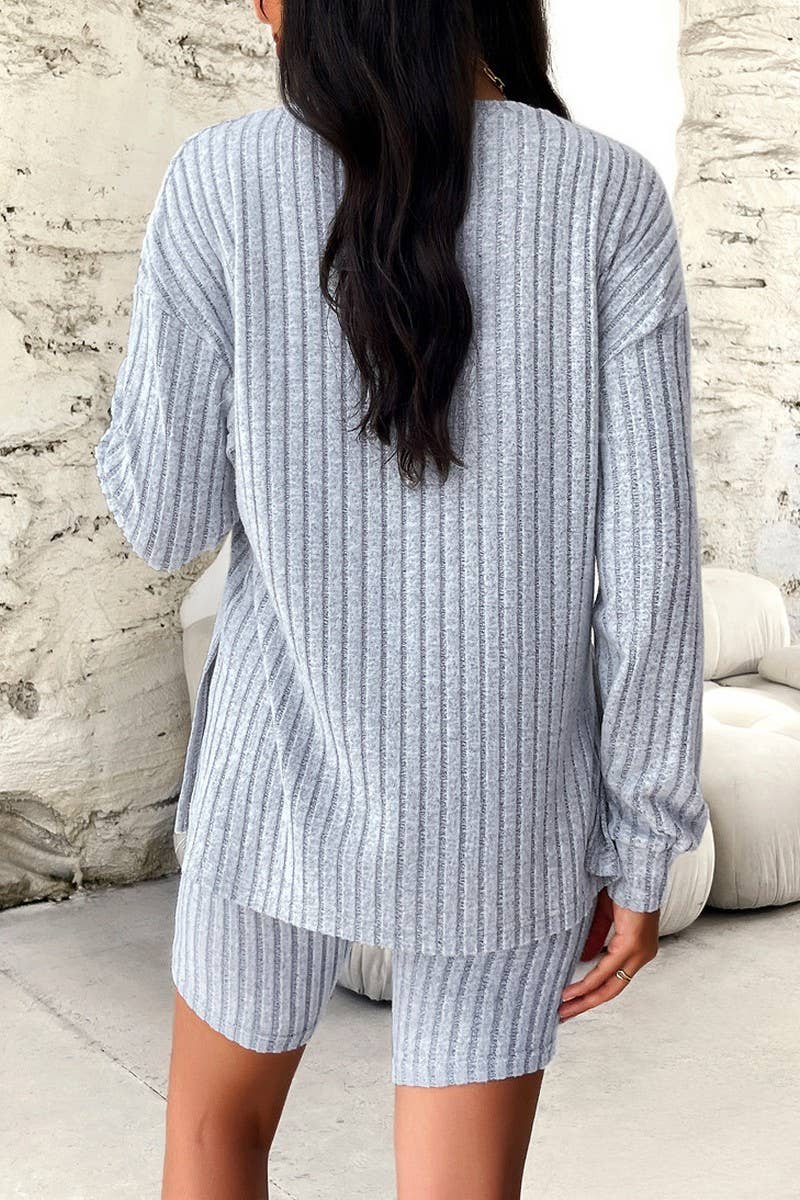 WOMEN CASUAL LONG SLEEVED  TOP AND LEGGINGS SET_CWSTB0235