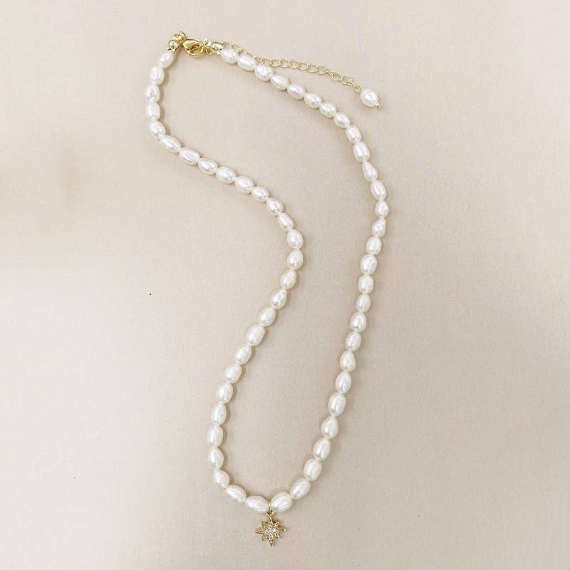 Baroque irregular retro freshwater pearl necklace