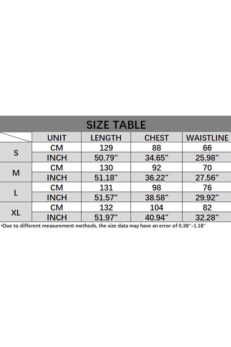 CWDMD5704_SPRING AND SUMMER WAIST V-NECK PRINTED LONG SKIRT