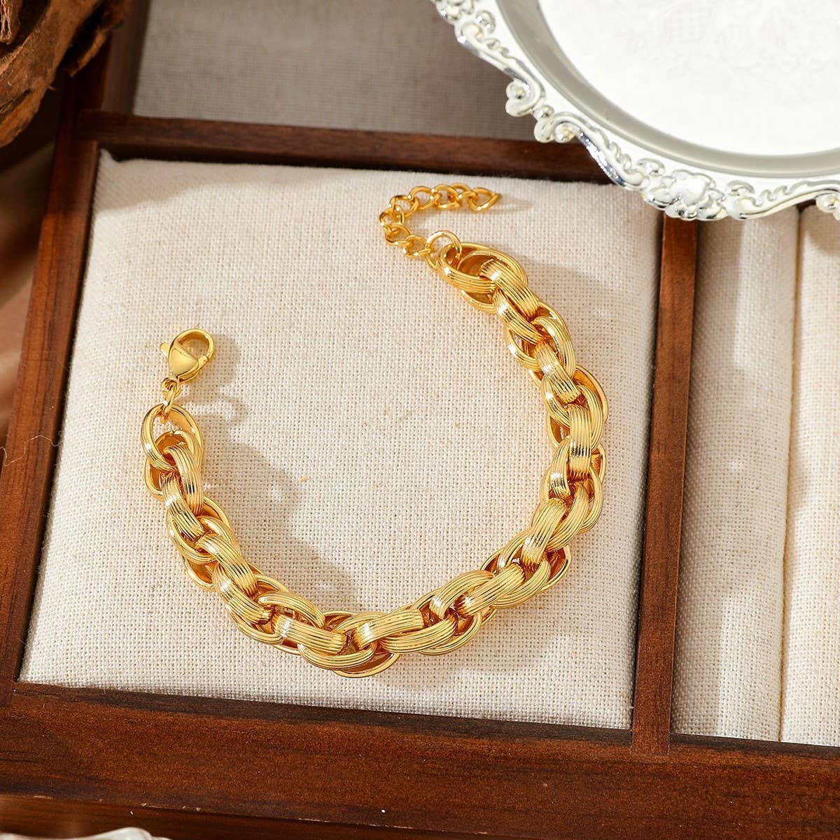 VACUUM PLATED 18K GOLD NON-FADING CHAIN BRACELET