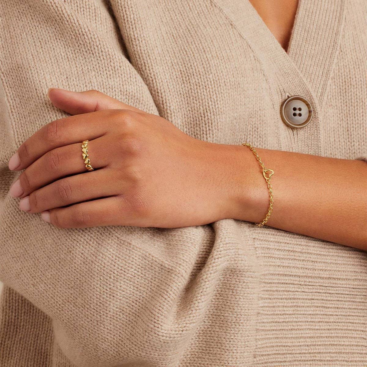 Simple Love Double Buckle Paper Clip Necklace_CWMM5737