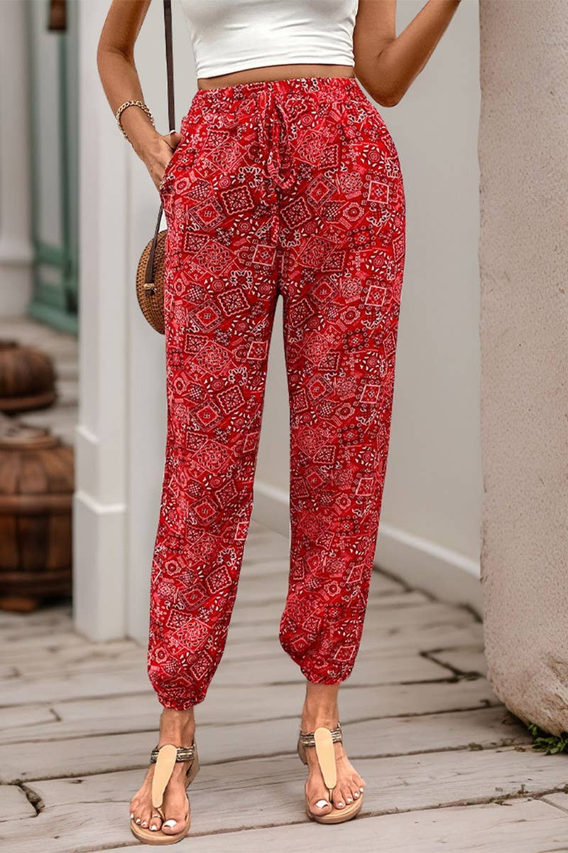 CWBLP1768_2025 NEW SUMMER PRINTED CASUAL SKINNY PANTS