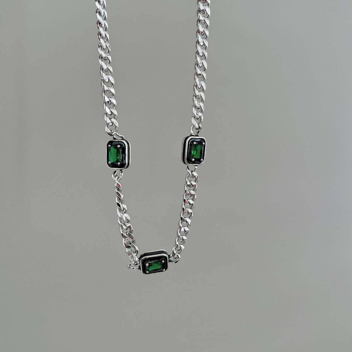 SIMPLE GEMSTONE NECKLACE_CWAJE1276