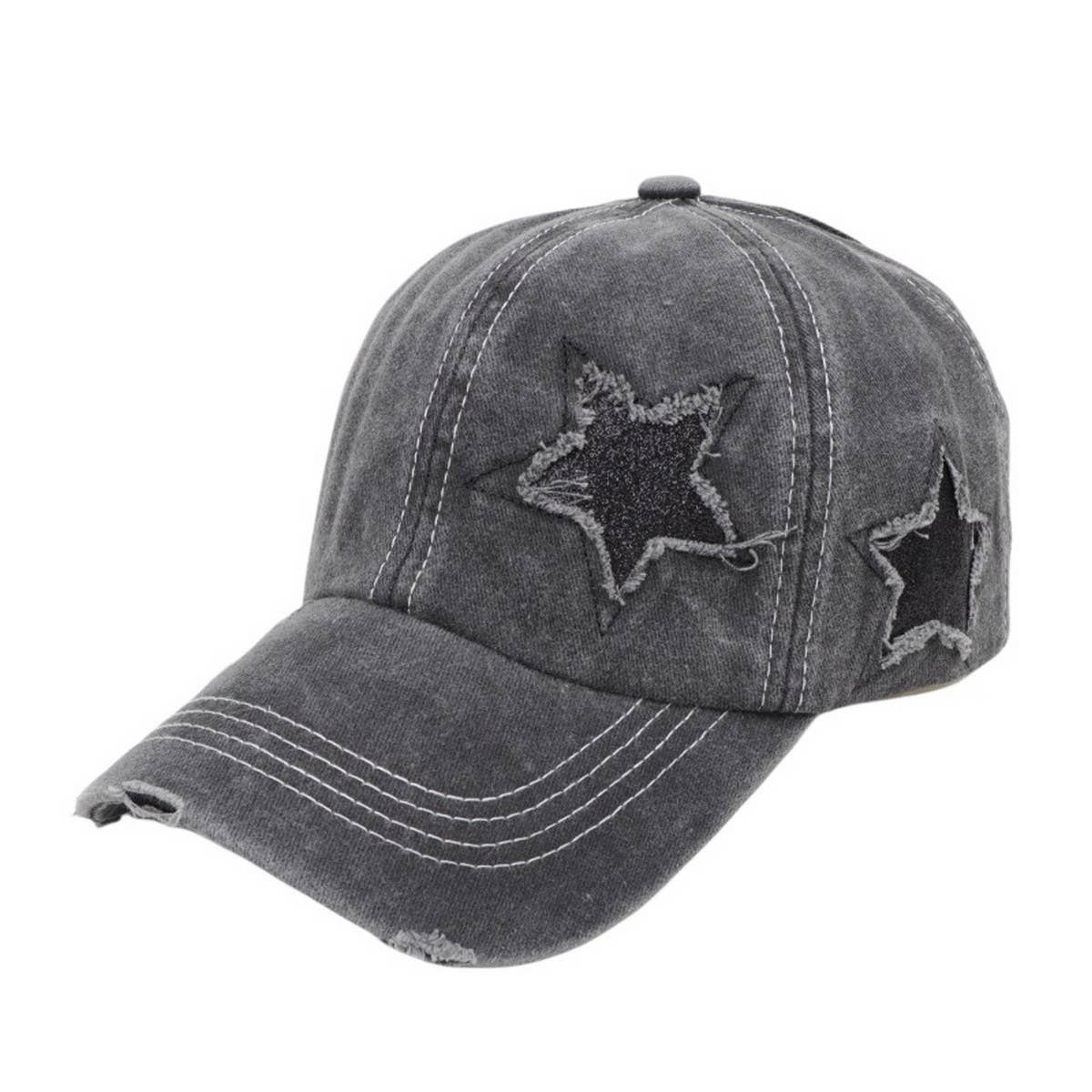 Women's Star Sequin Baseball Cap,  Sun Hat CWAH1126