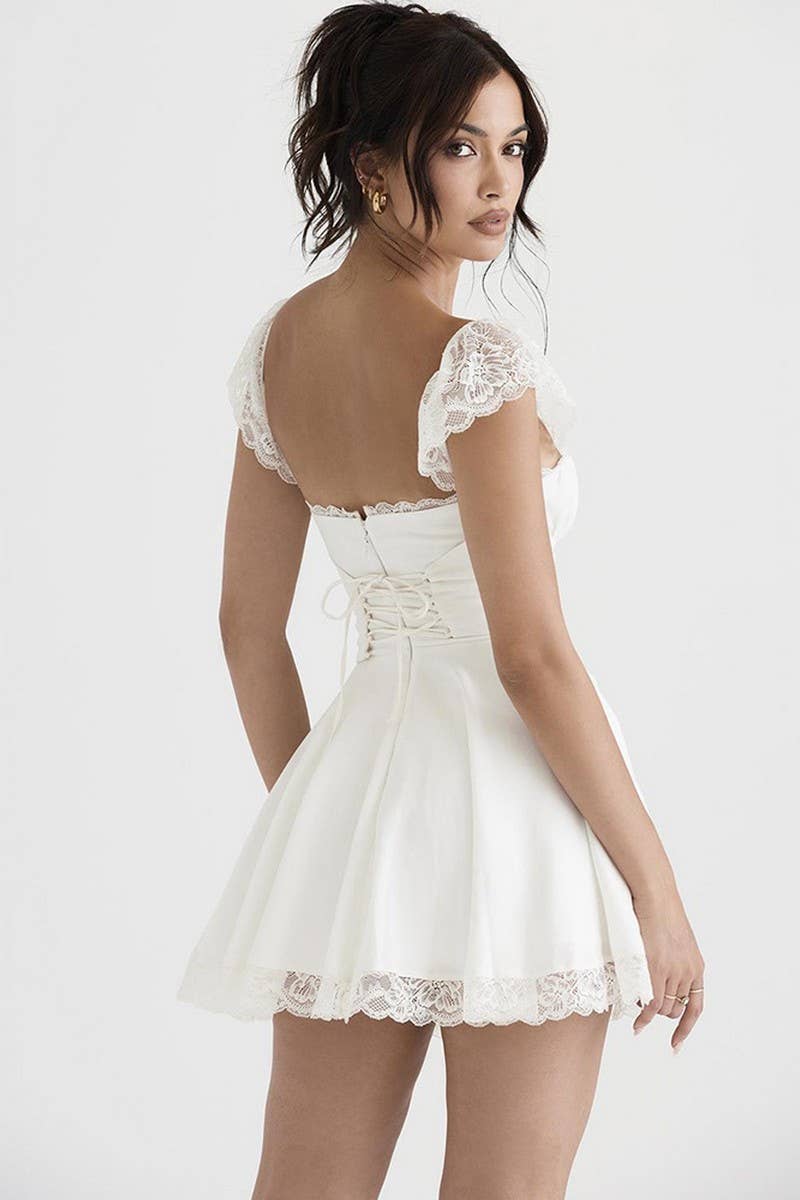 SUSPENDER BACKLESS WHITE DRESS_CWDHL0077