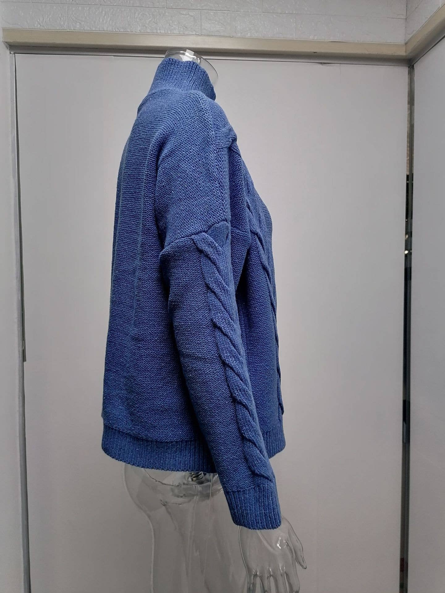 SOLID COLOR TURTLENECK LONG-SLEEVED SWEATER