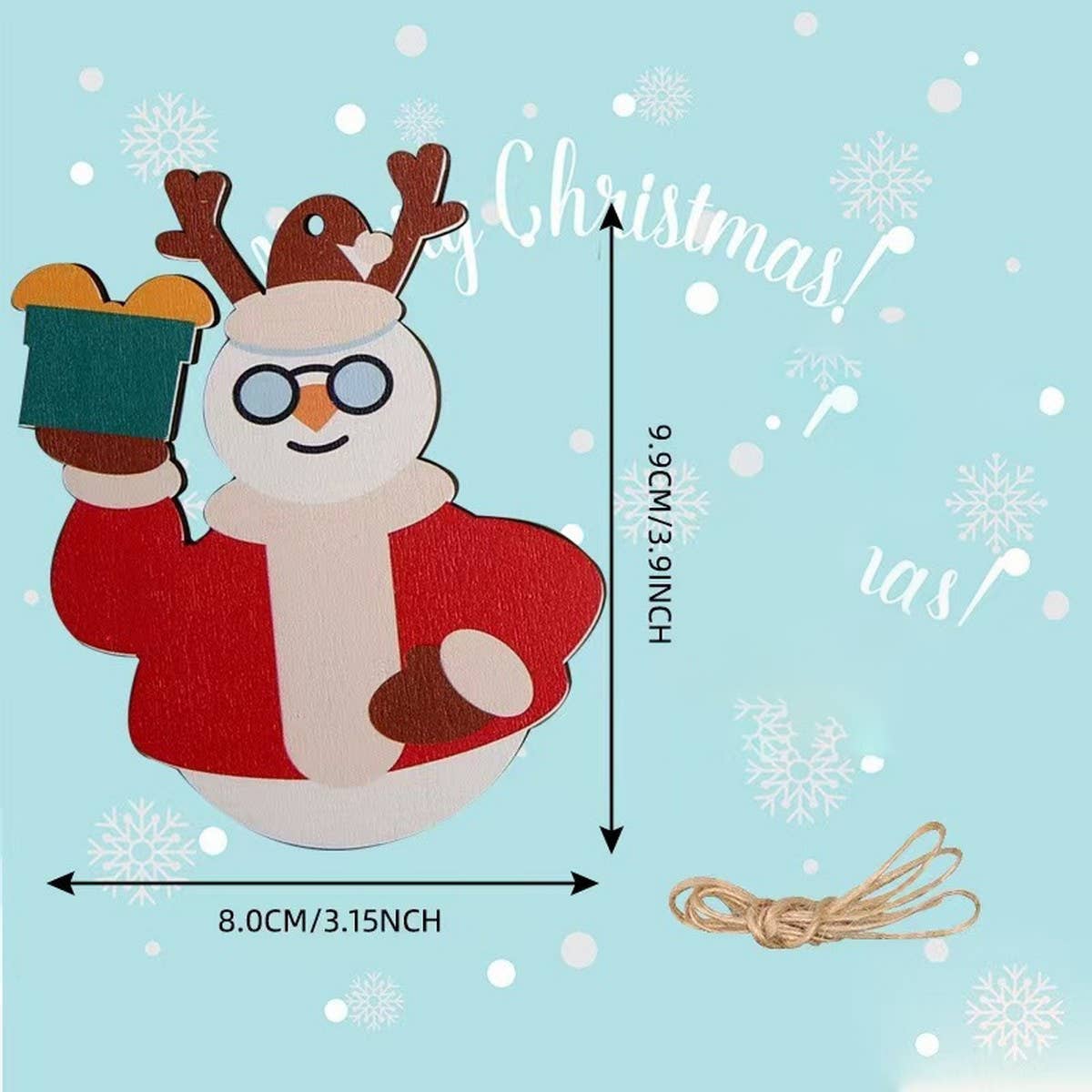 CWMM9156_WOODEN CHRISTMAS CARVING CREATIVE ORNAMENTS