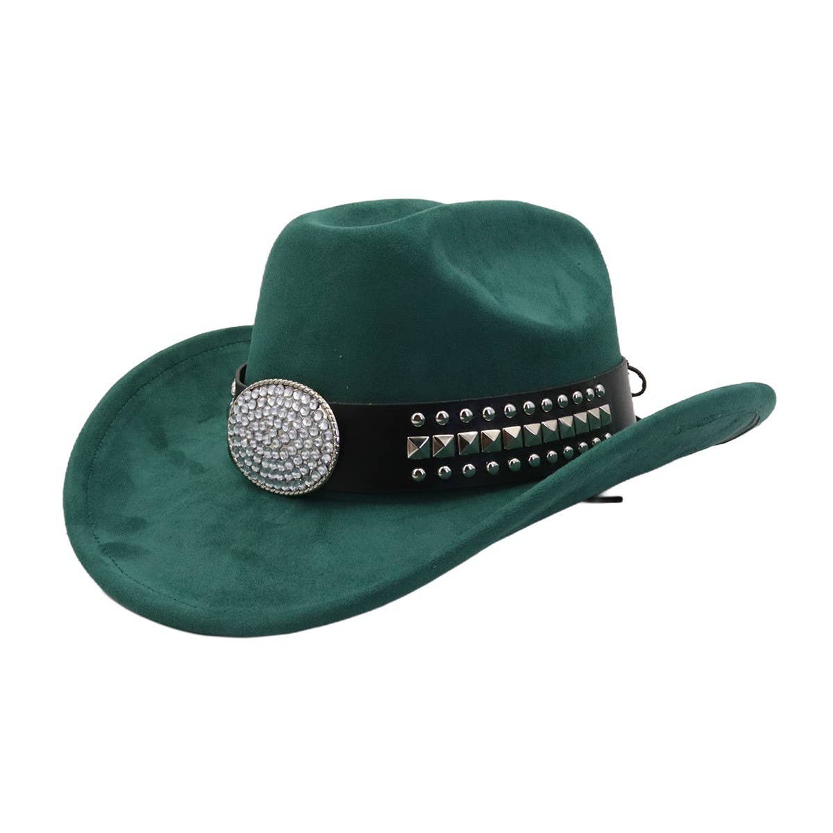 Men & Women Suede Cowboy Fedora Hat Western_CWAH04505