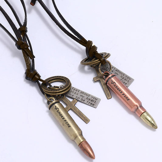 VINTAGE PUNK STYLE BULLETS NECKLACE