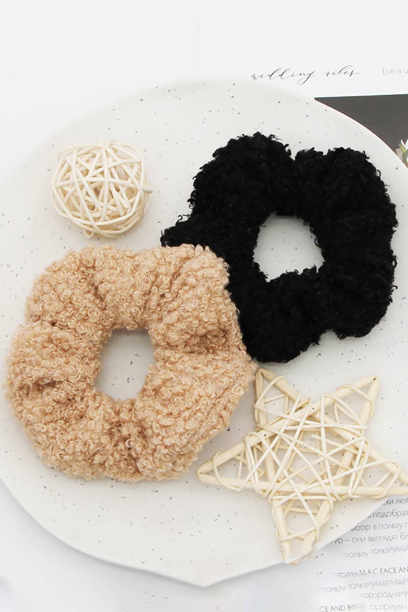 5PCS SOLID COLOR FLUFFY SCRUNCHIE_CWAHA0172