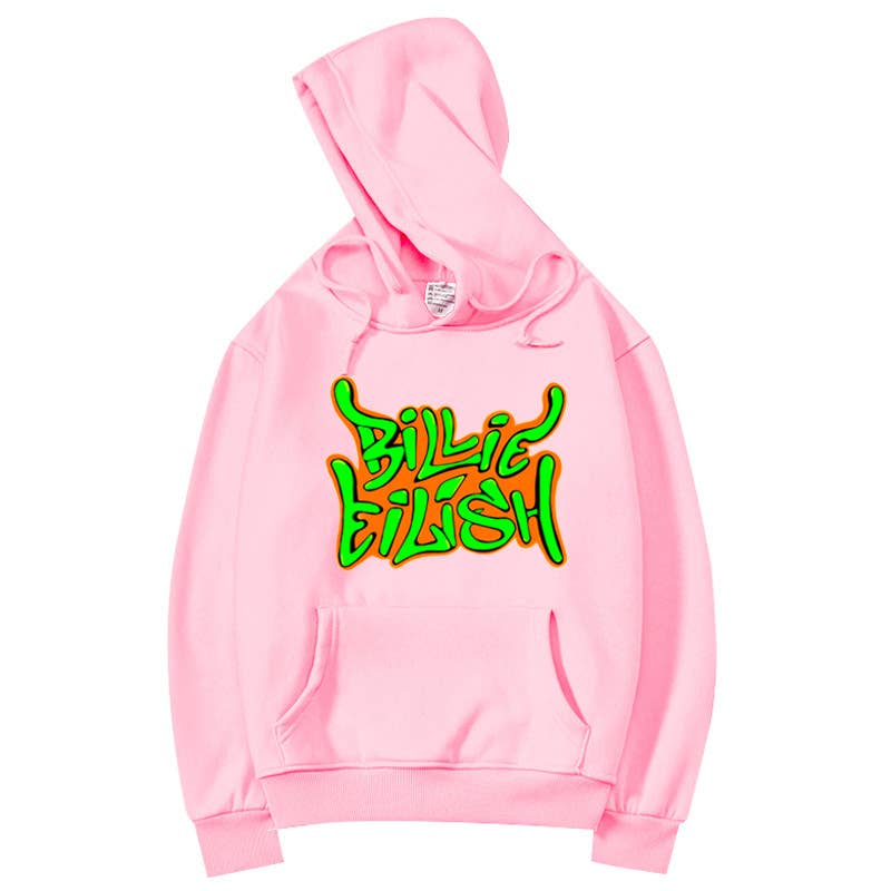 Hip-hop trend printed loose basic hoodie