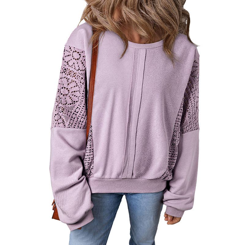 Fashion floral patchwork long sleeve hoodie for women