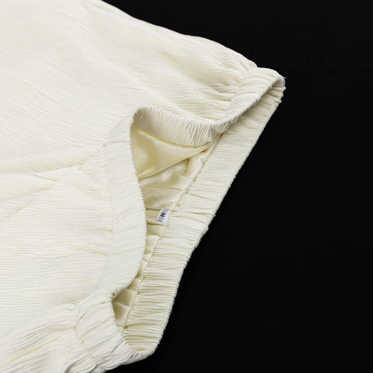 Slip pleated slim-fit mini fragrance suit