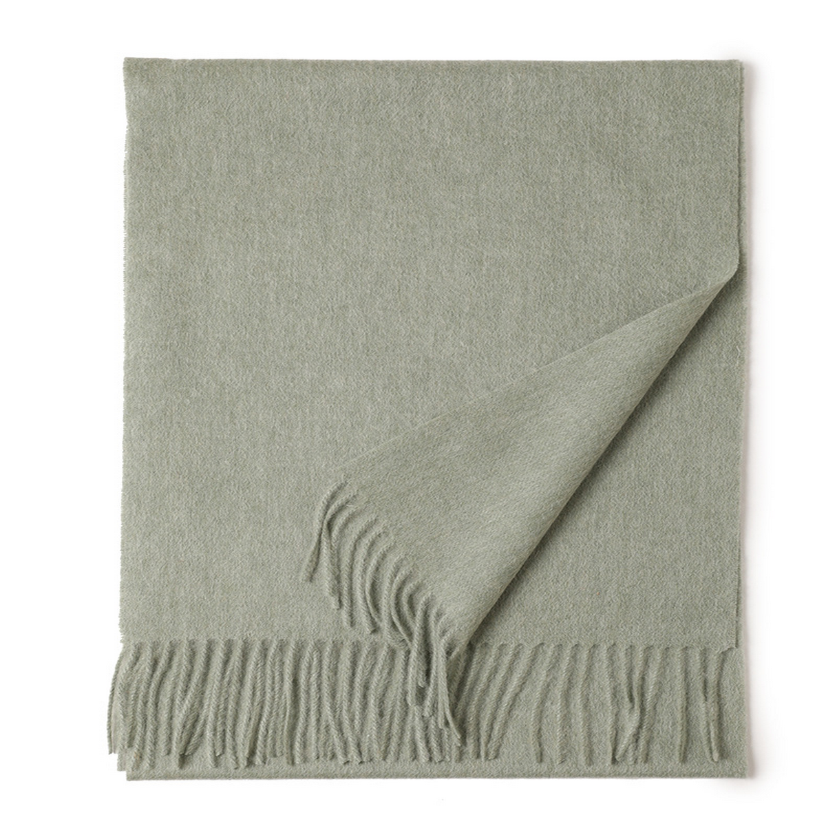 Unisex Wool Scarf ? Soft Solid Color with Tassels