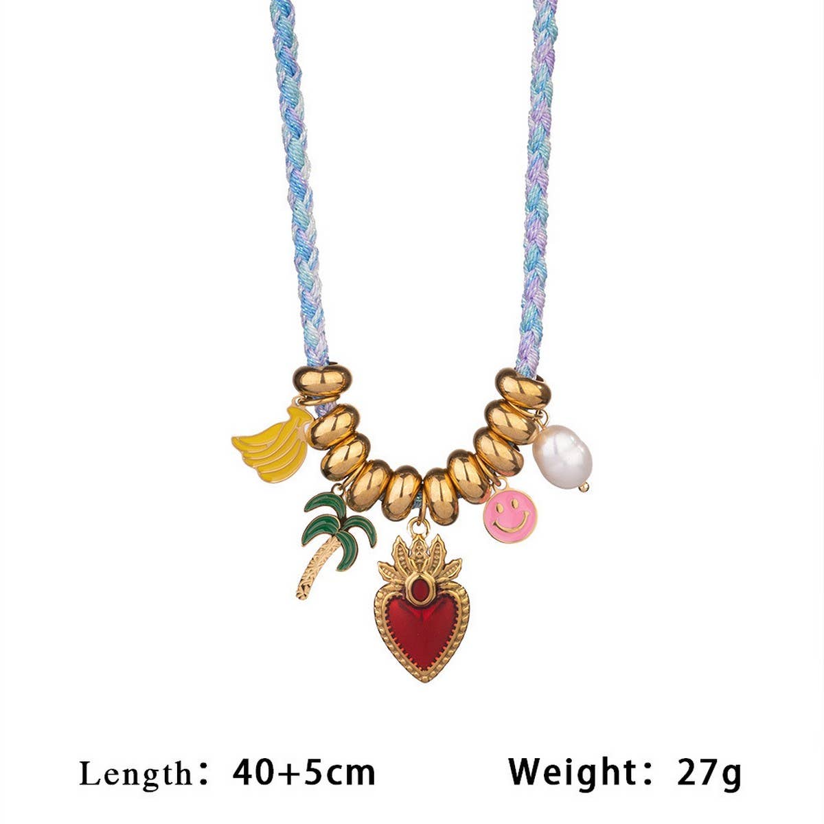 Colorful Fruit Bead Rope Necklace & Bracelet