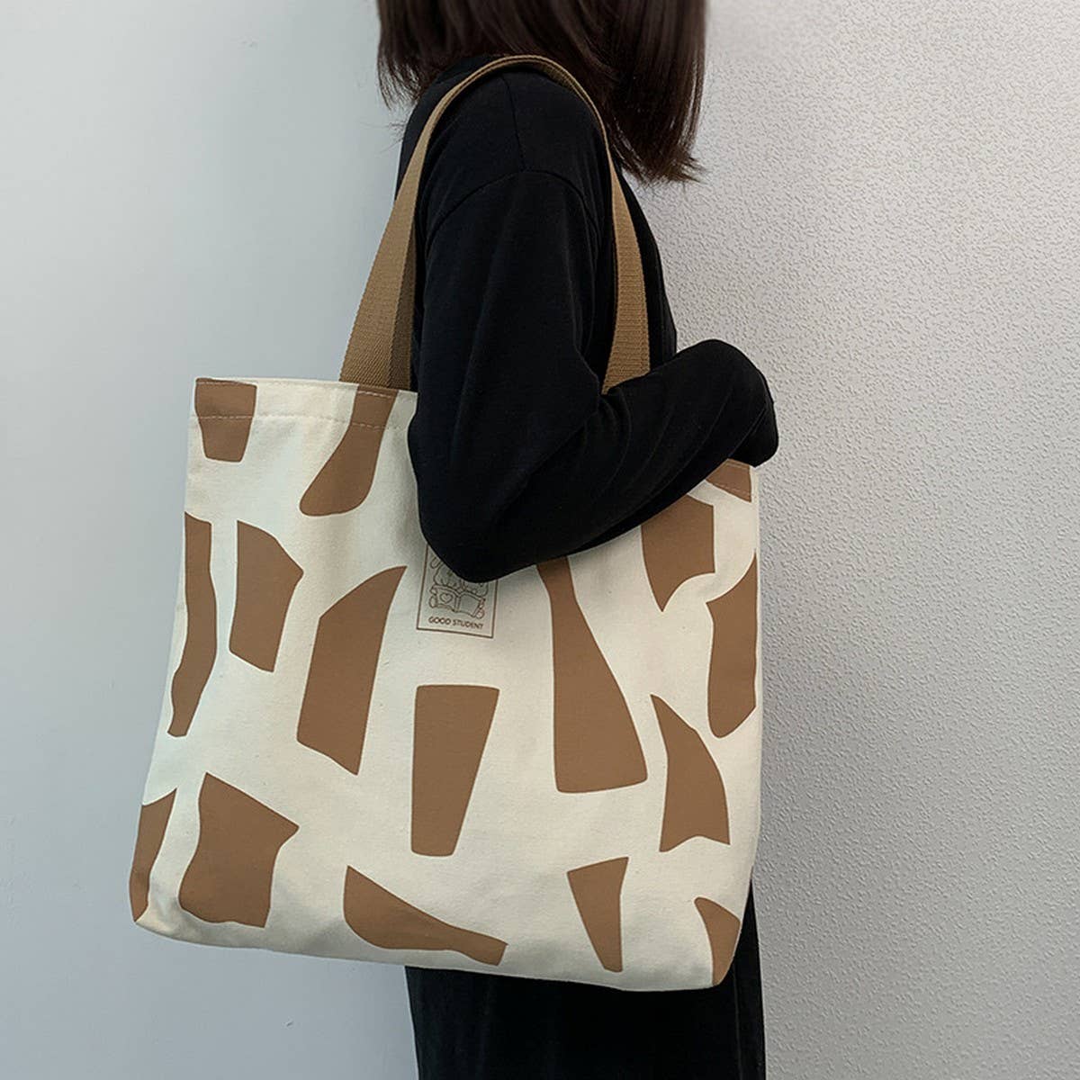 TOTE BAGS CANVAS WITH COLOR BLOCK STITCHING_CWAB2041