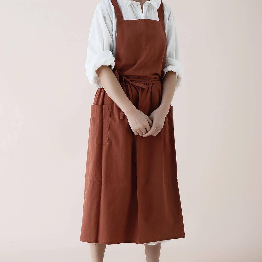 Waterproof cotton linen apron Aprons with pocket