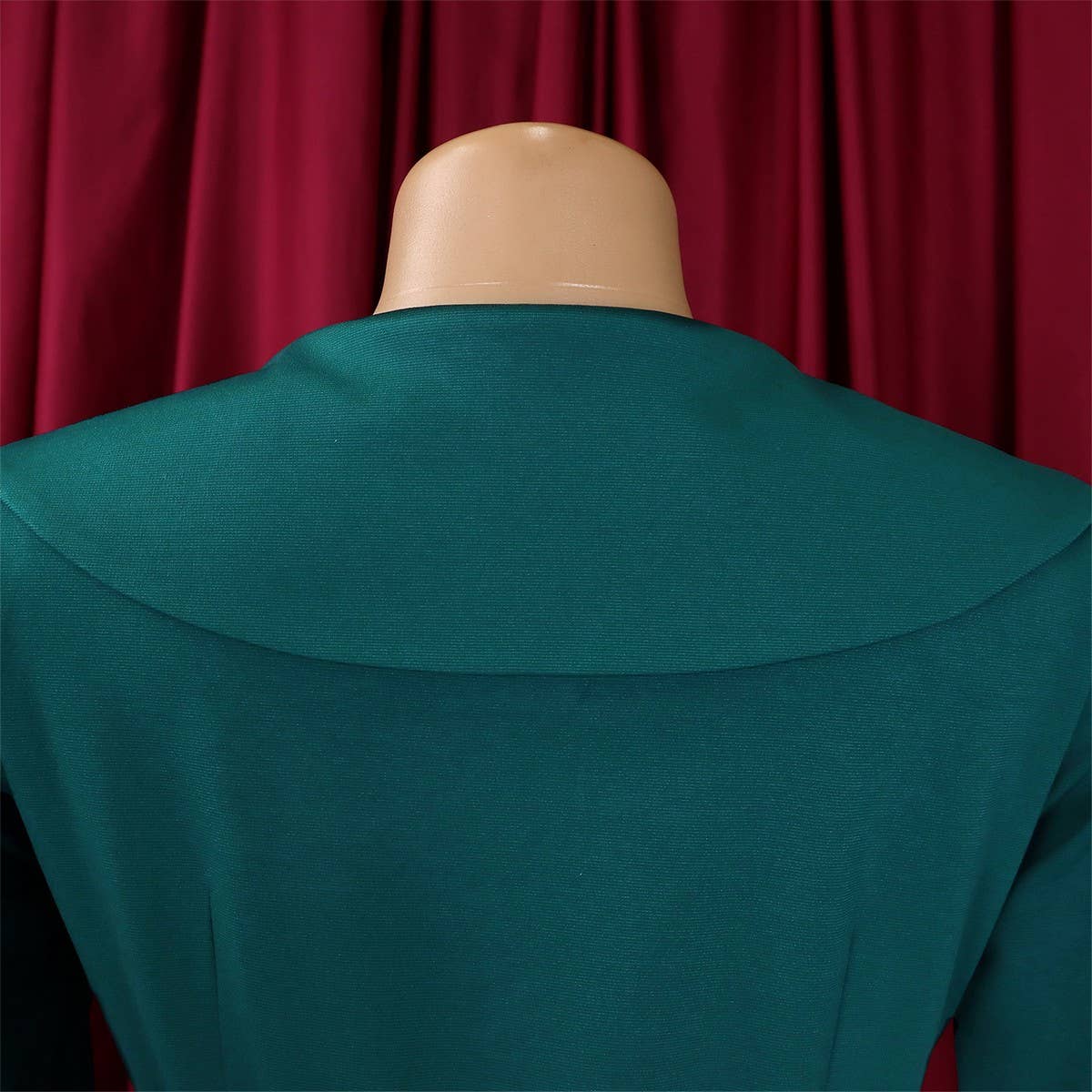 SOLID COLOR FASHIONABLE A-LINE PLUS SIZE DRESS_CWDMD3670