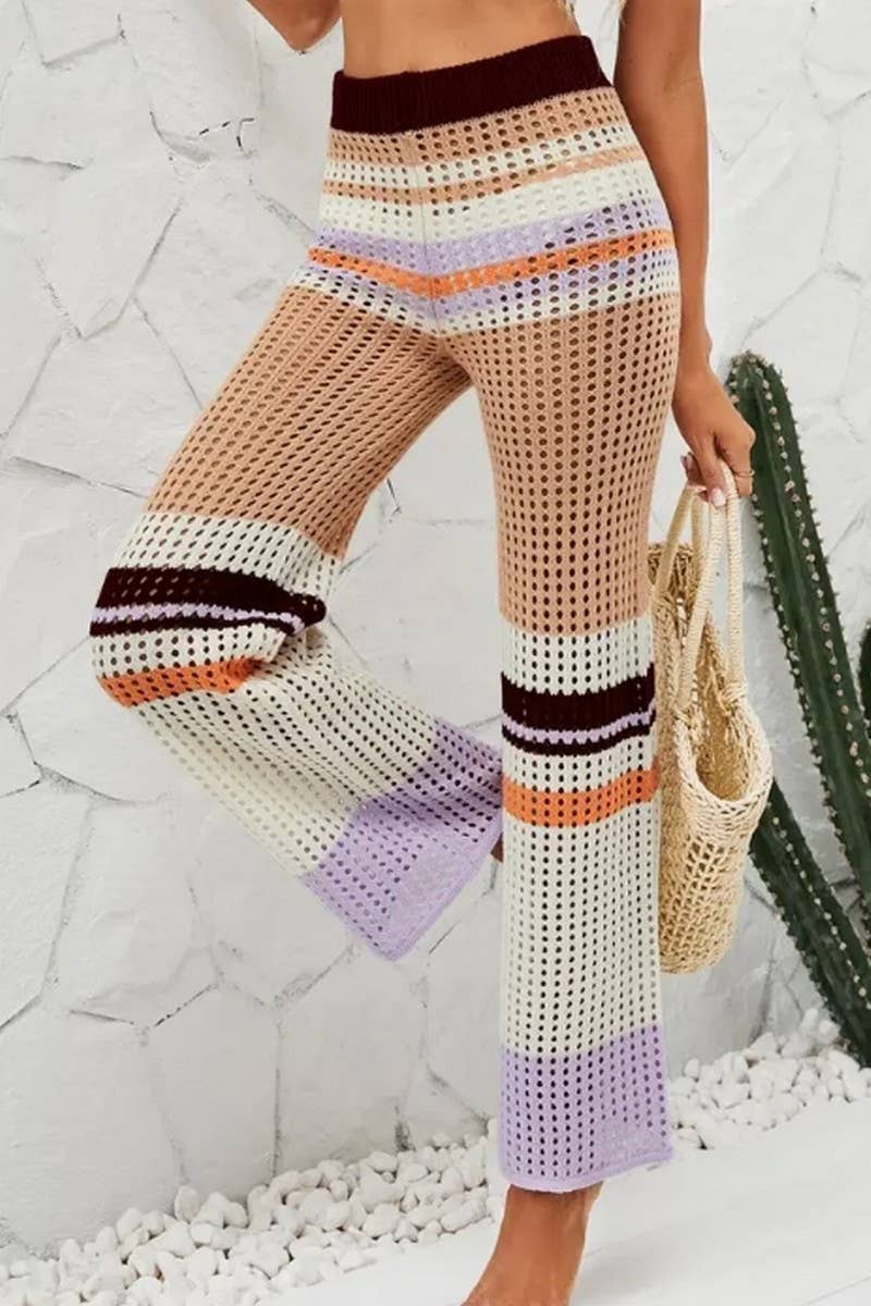 CWBLP1845_SUMMER FASHION STITCHING HOLLOW CASUAL TROUSERS