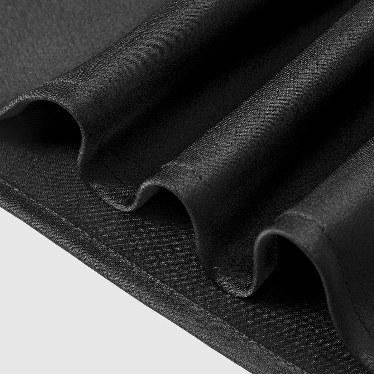 SATIN SKIRT LACE SLIT HIGH WAISTELASTIC SHORTSKIRT