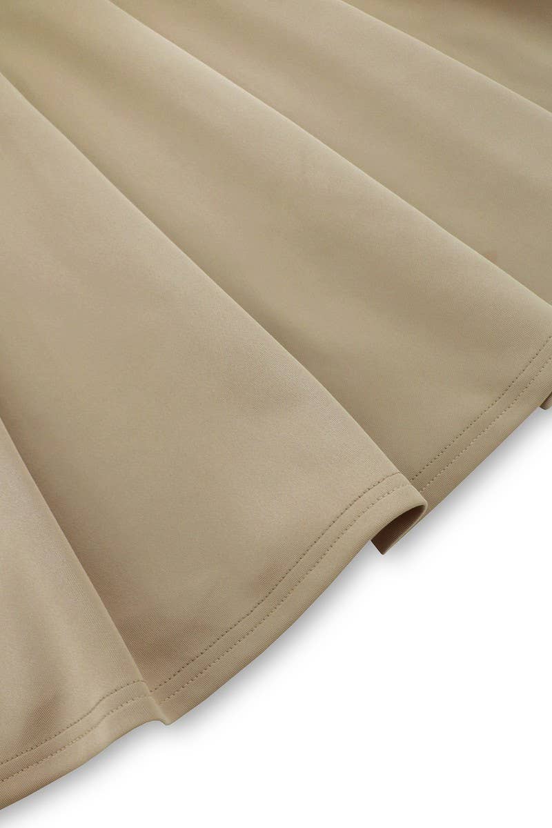 CWDSD6461_SINGLE BREASTED LAPEL PLEATED BUSINESS DRESS