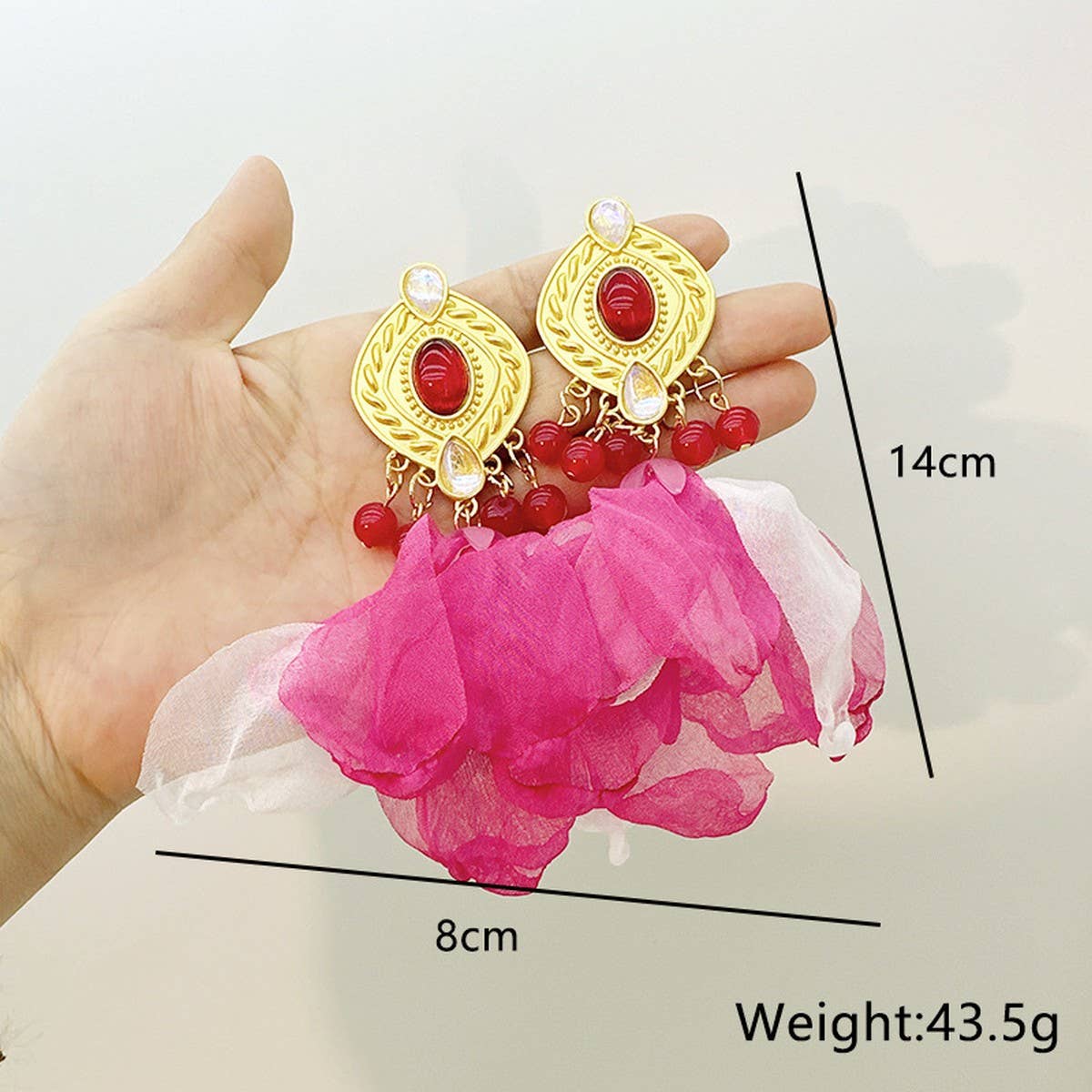 Boho Tassel Flower Earrings Handmade & Chic Design_CWMM6283