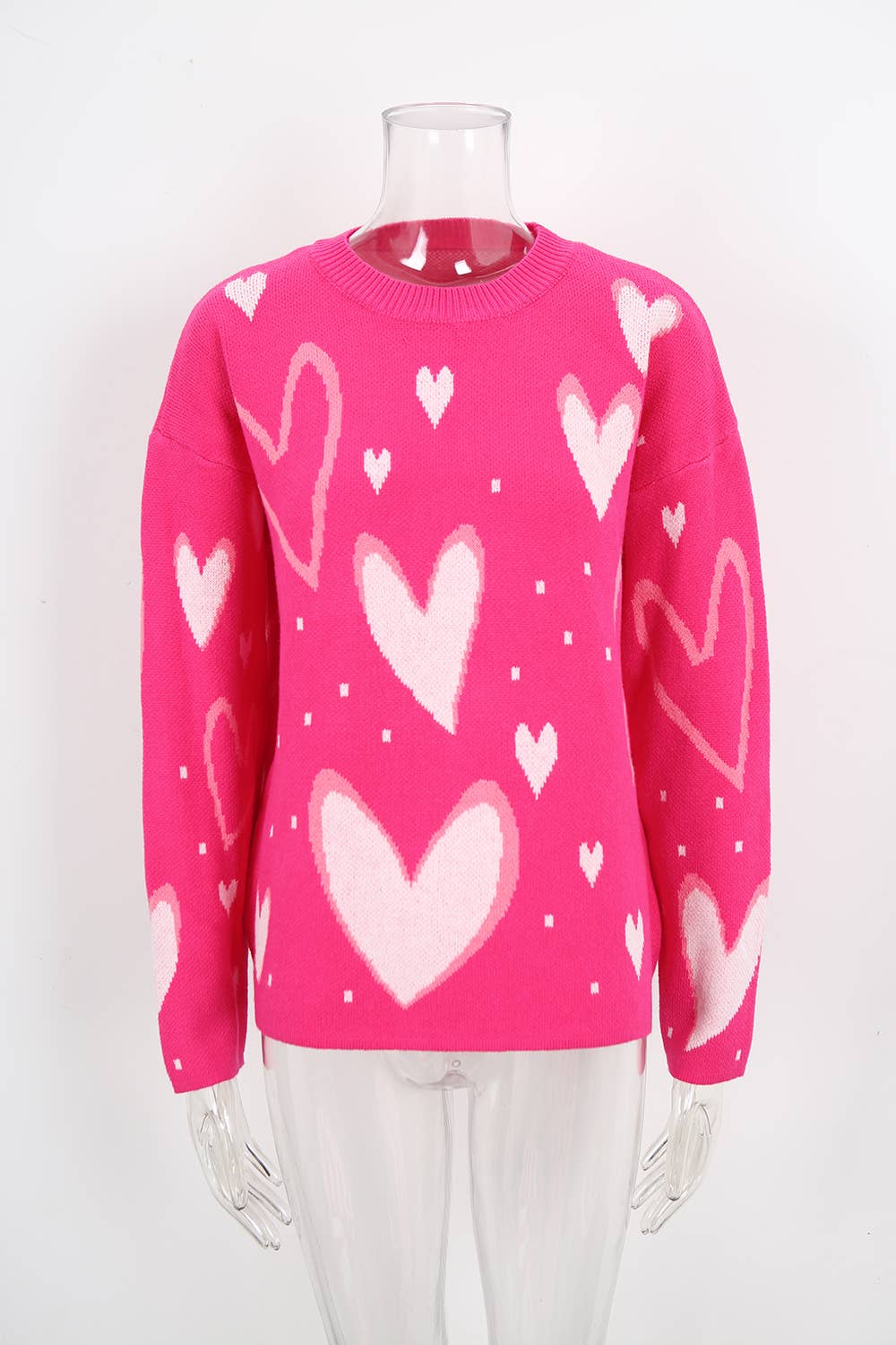 Valentine's Day love jacquard loose knitwear