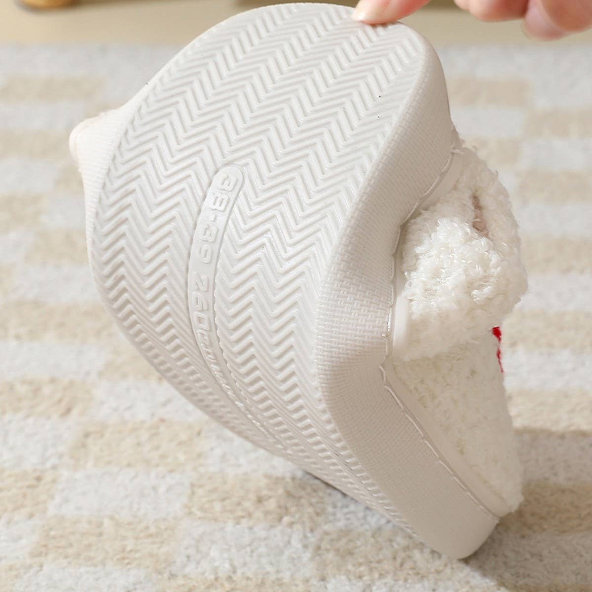 DEER PATTERNED CHRISTMA SANTA CLAUS INDOOR SLIPPER