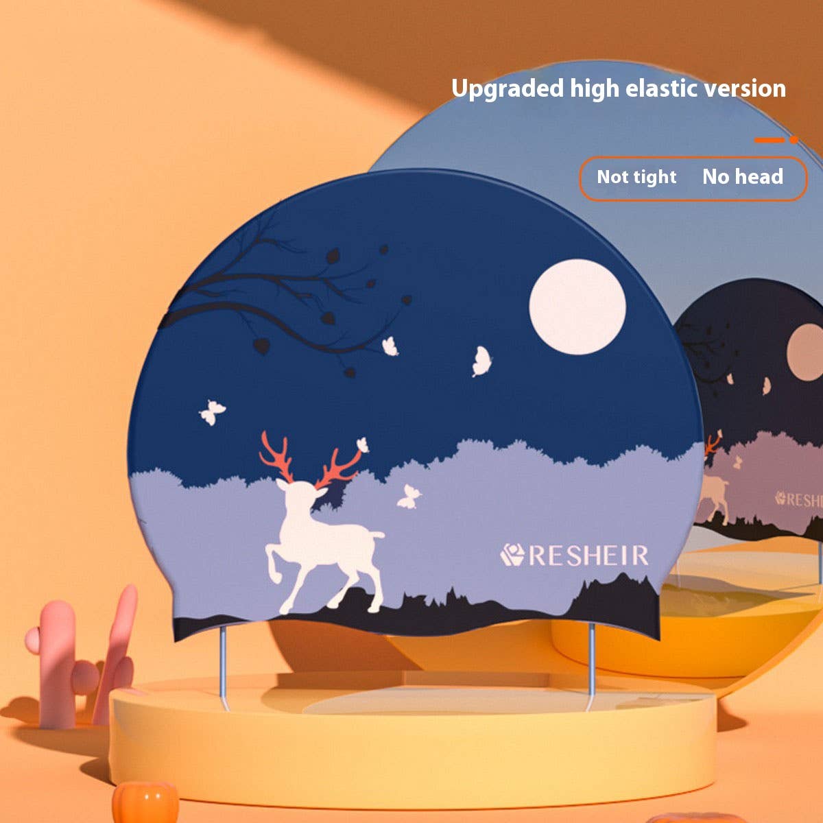 Girls' XL Silicone Swim Cap ?Cute Print