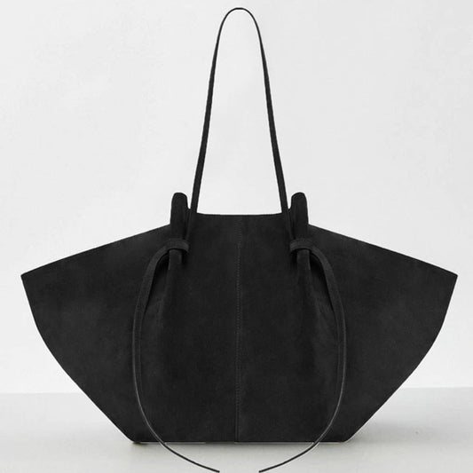 Vintage Suede Shoulder Tote Bag, Minimal Style_CWAB5395