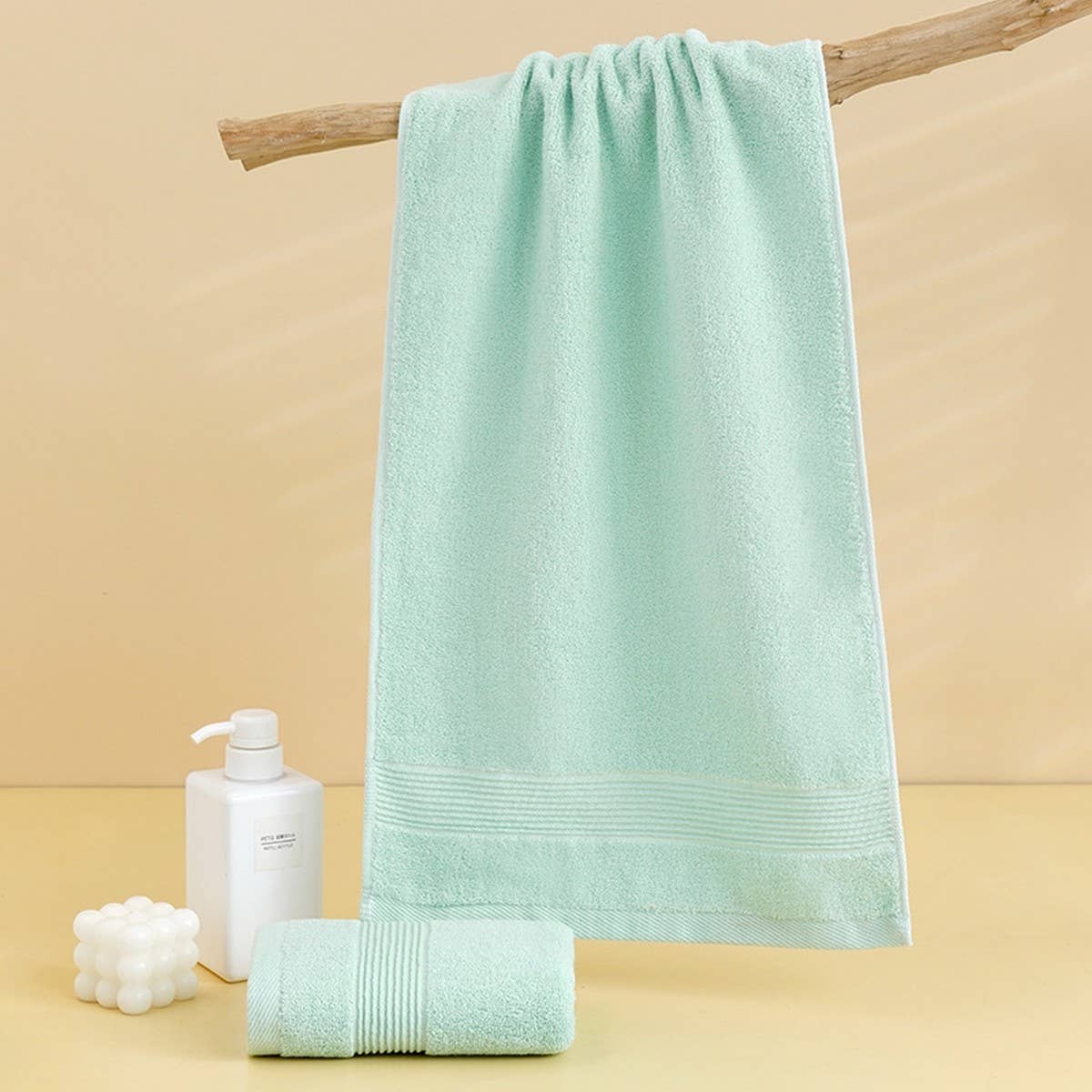 HOUSEHOLD SOLID COLOR THIN SOFT COTTON TOWEL