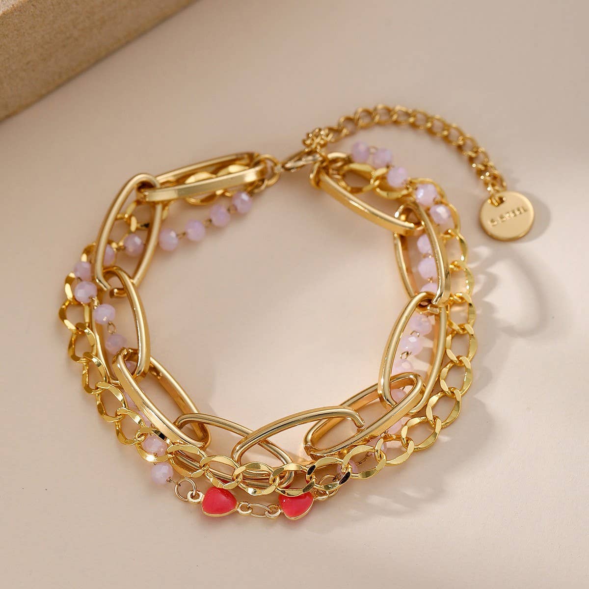 18K STAINLESS STEEL SPLICING CHAIN BRACELET