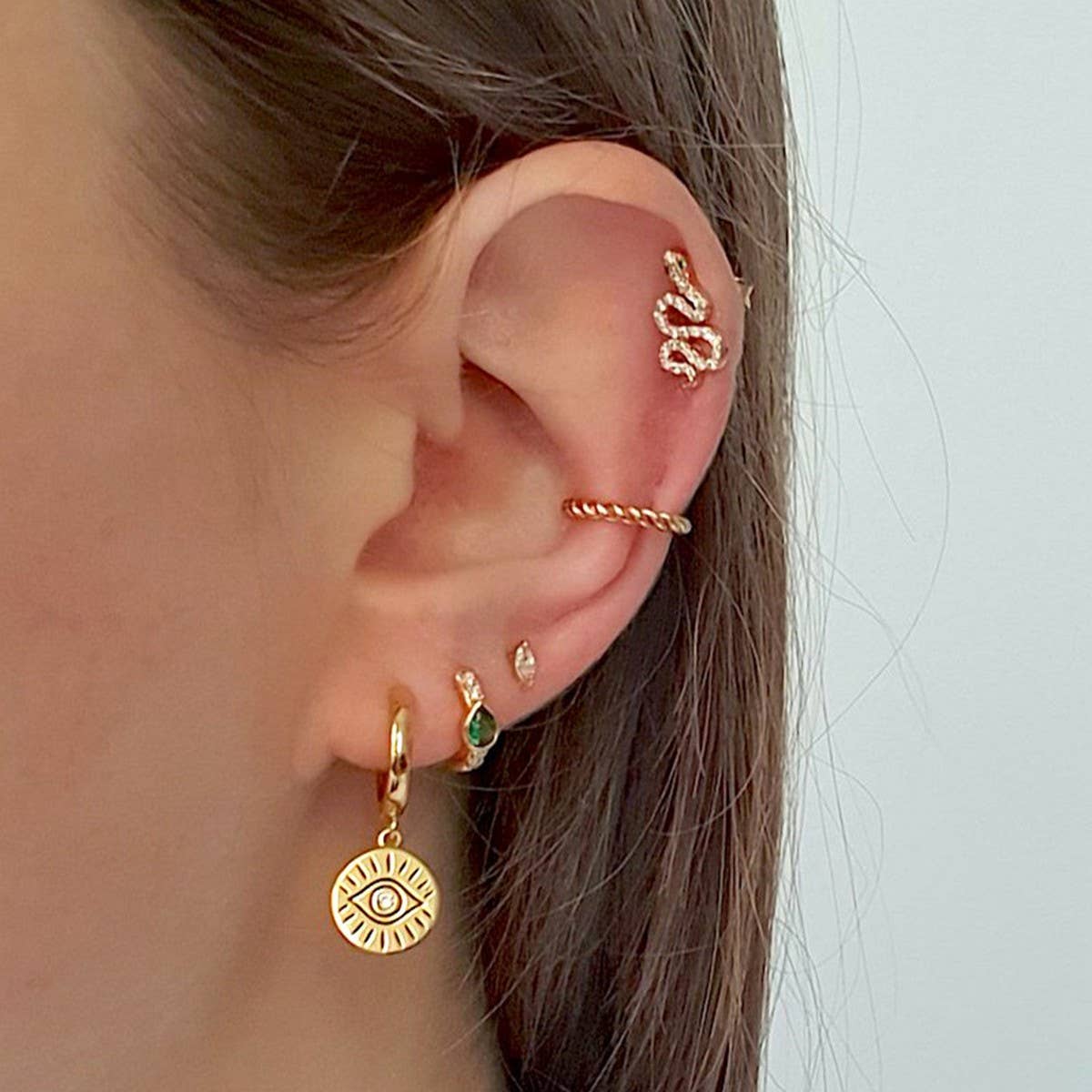 EXAGGERATED RETRO COLD STYLE SNAKE EARRINGS_CWAJE1731