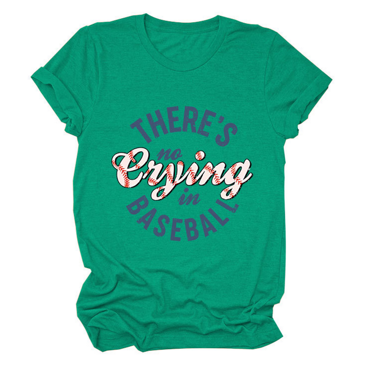 Women??¢s ?œNo Crying in Baseball??Graphic Teep_CWTTSL0481