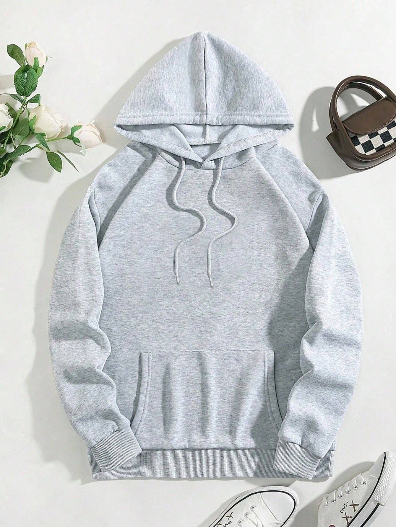 Women's casual drawstring hoodie with billiard print