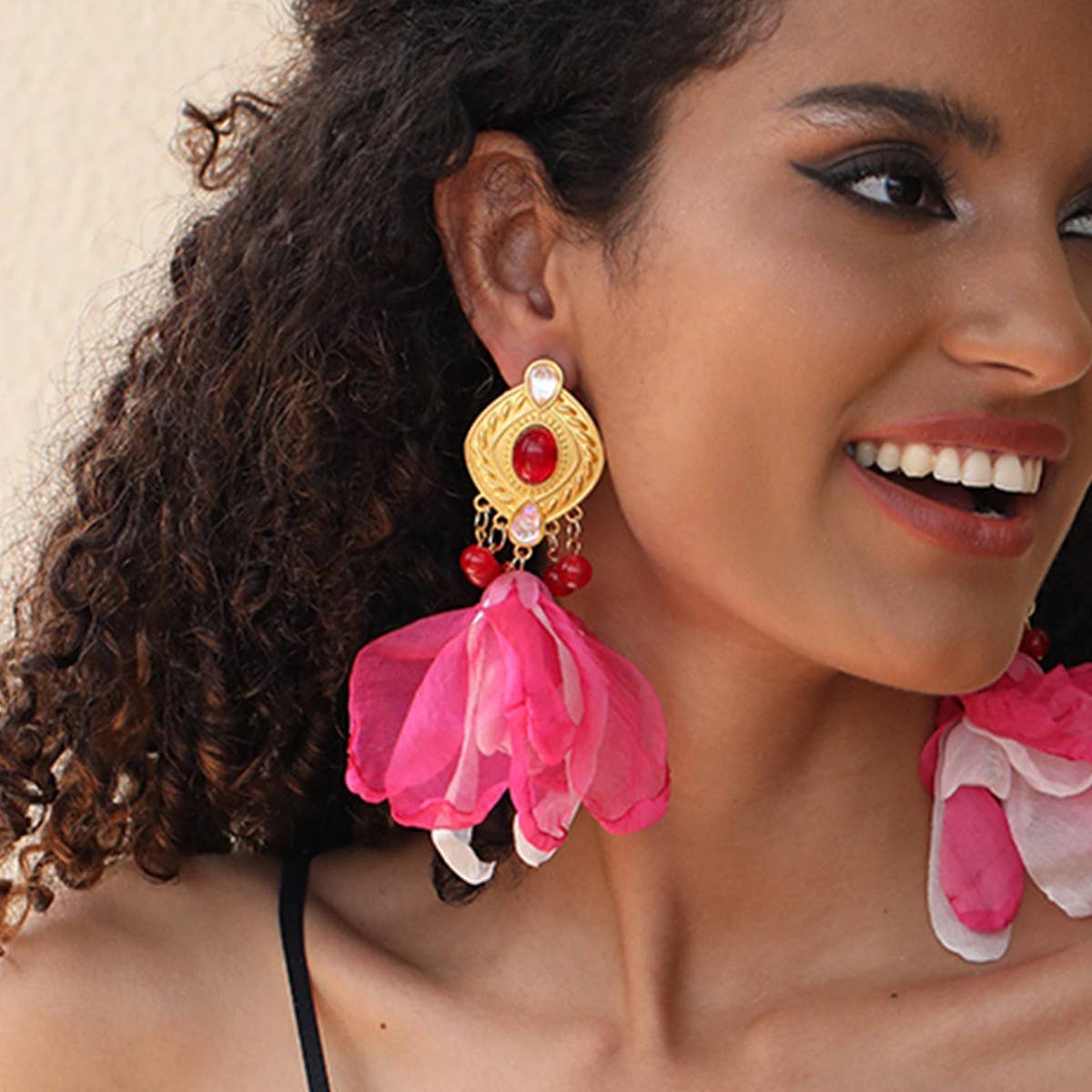 Boho Tassel Flower Earrings Handmade & Chic Design_CWMM6283