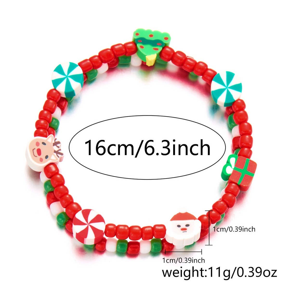 CWAJE2520_CHRISTMAS RICE BEAD SNOWFLAKE BRACELET
