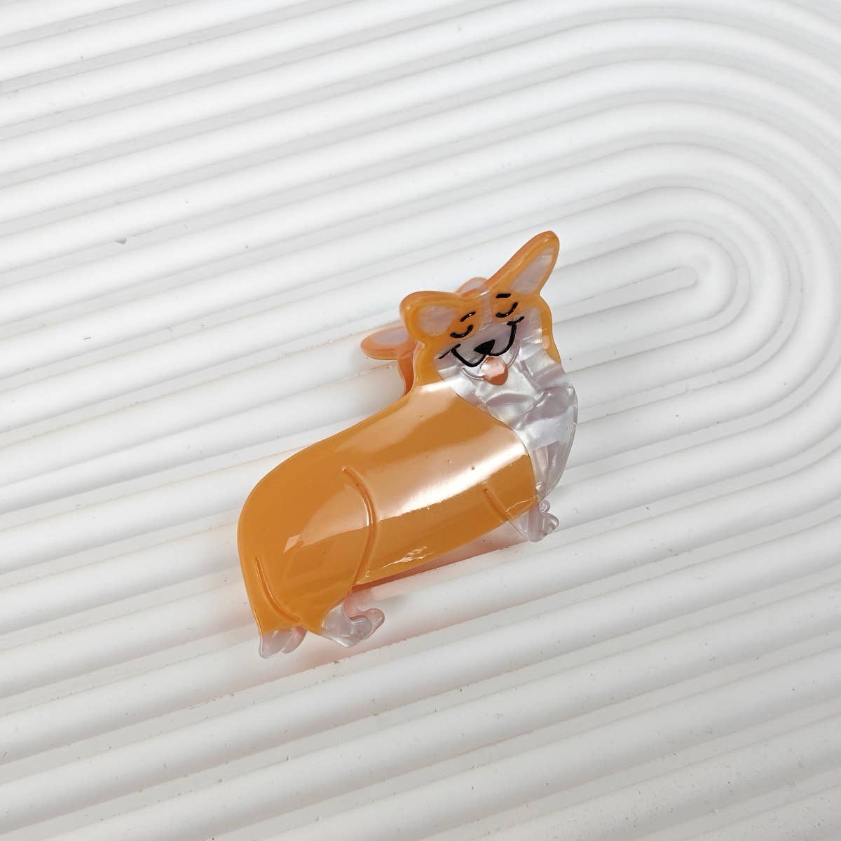 Cartoon Corgi Hair Claw Clip, Acetate Material_CWAHA6433