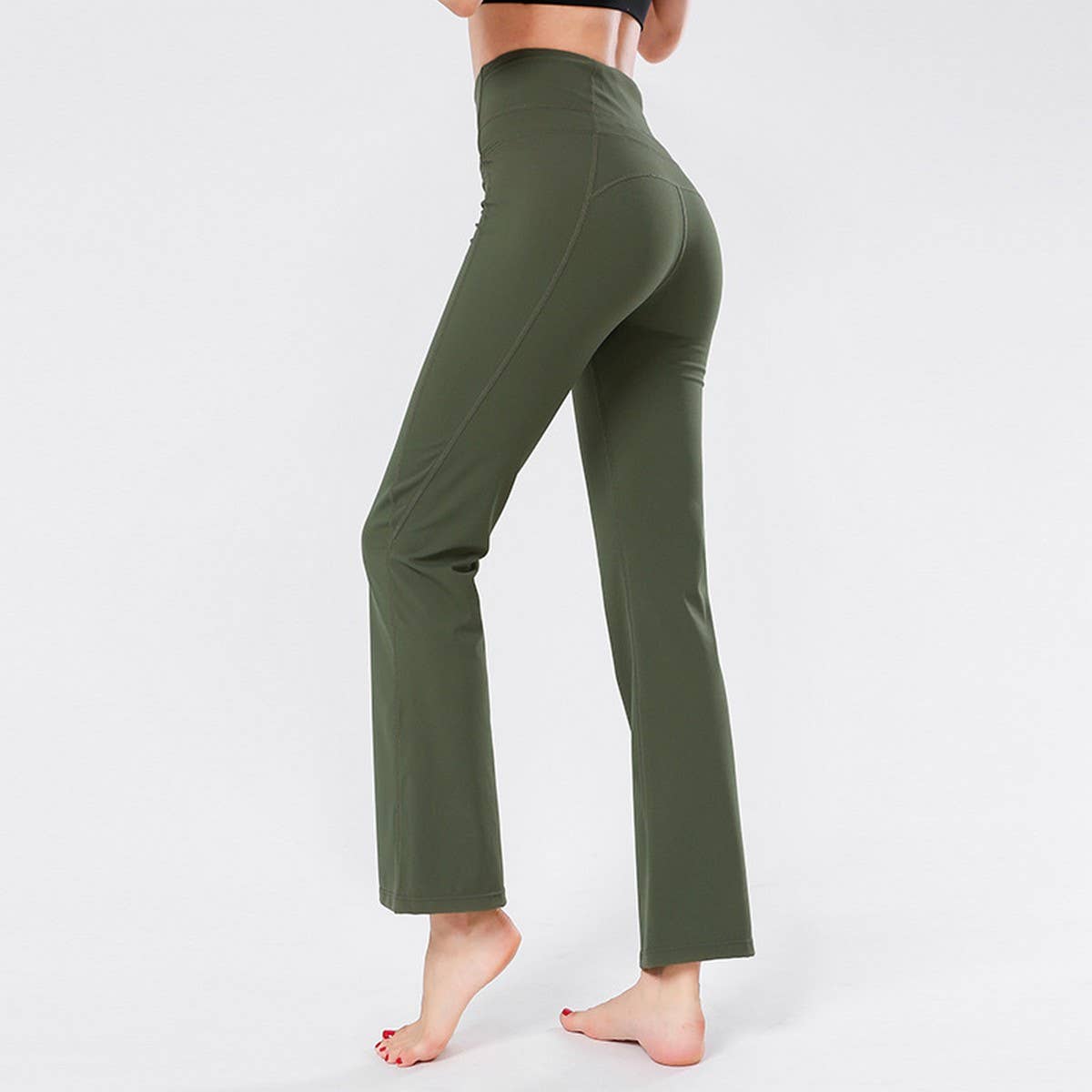 SOLID COLOR WIDE LEG DAILY YOGA PANTS SPORTSWEAR_CWBLP0585