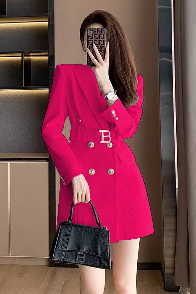 CWOBL00205_NEW SPRING FRENCH STYLE DOUBLE-BREASTED SUIT JACK