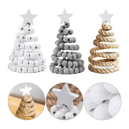 CWMM10293_NORDIC WOODEN CHRISTMAS TREE TABLE DECORATION
