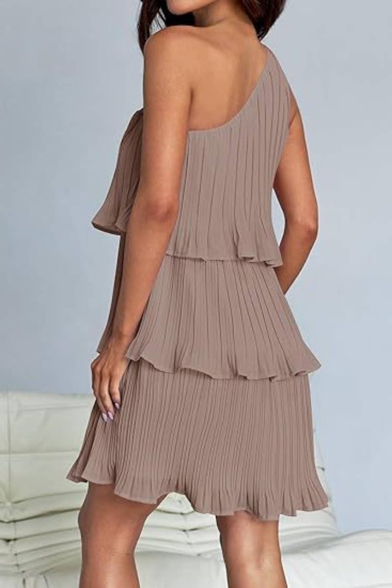 CWDSD4886_SHORT SUMMER LAYERED DRESS WITH SLOPING SHOULDERS