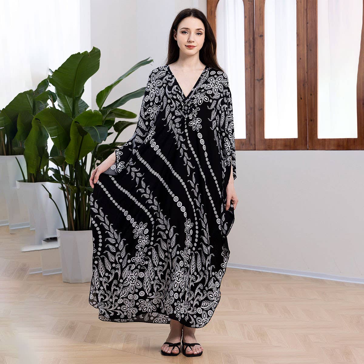 Handwoven Rayon Beach Cover Up Maxi Dress