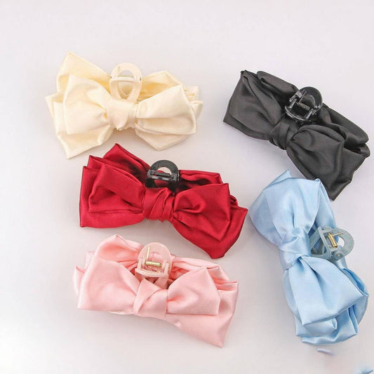CWAHA07430_LARGE BOW FABRIC HAIR CLAW CLIP FOR WOMEN