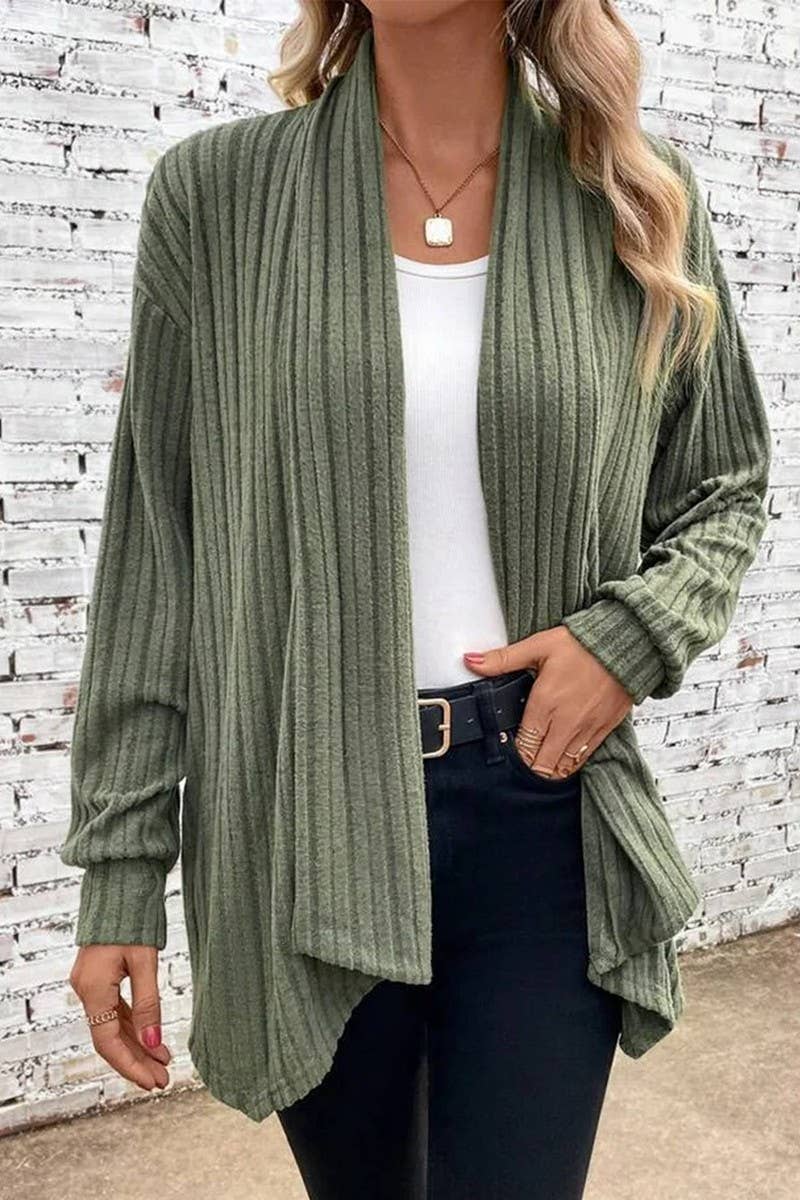 CWOCAL00791_LONG-SLEEVED SOLID COLOR LOOSE CARDIGAN JACKET