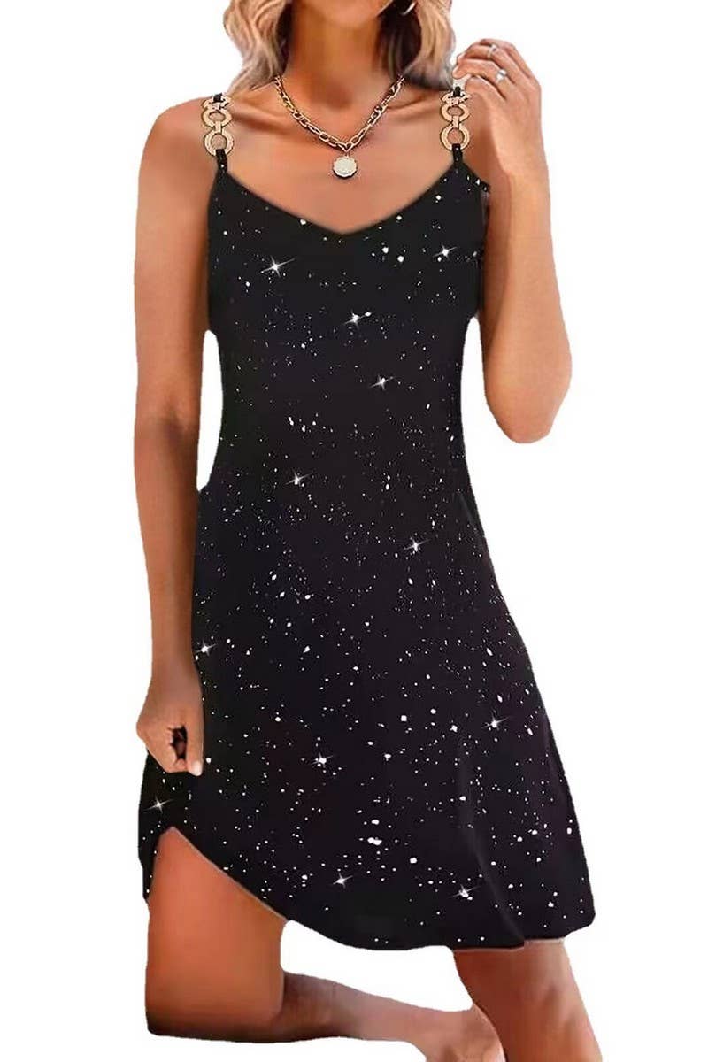 CWDSD7963_SEXY SEQUIN STRAP DRESS WITH RHINESTONE DETAILS