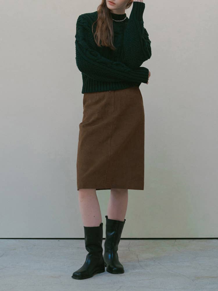 Retro artistic A-line skirt