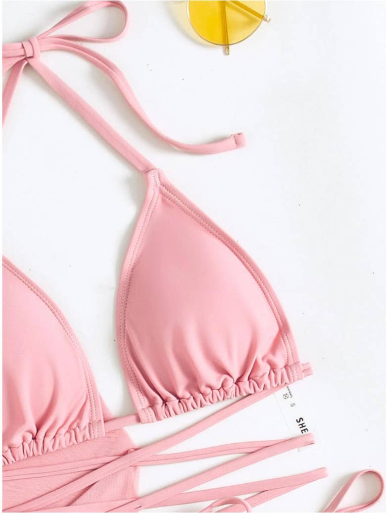 4 Piece Bikini Set - Modest Fringe Cover-Up_CWMW0144