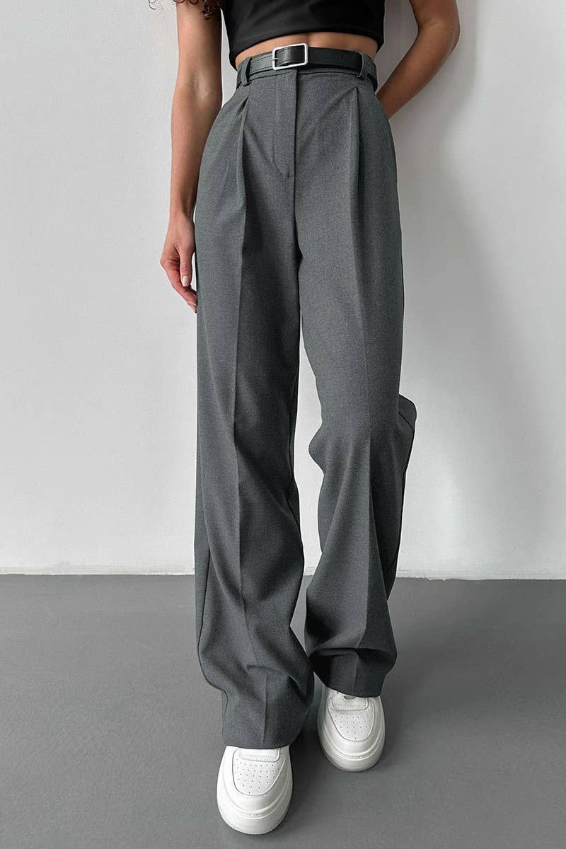 CWBLP2054_ELEGANT HIGH WAIST WIDE LEG OFFICE TROUSERS